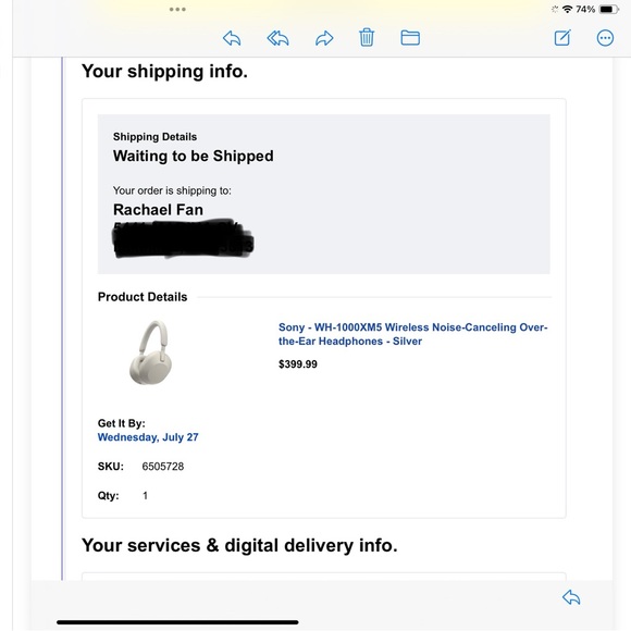 SONY WH-1000XM5 Wireless Industry Leading Noise Canceling Headphones | Silver - Picture 5 of 10